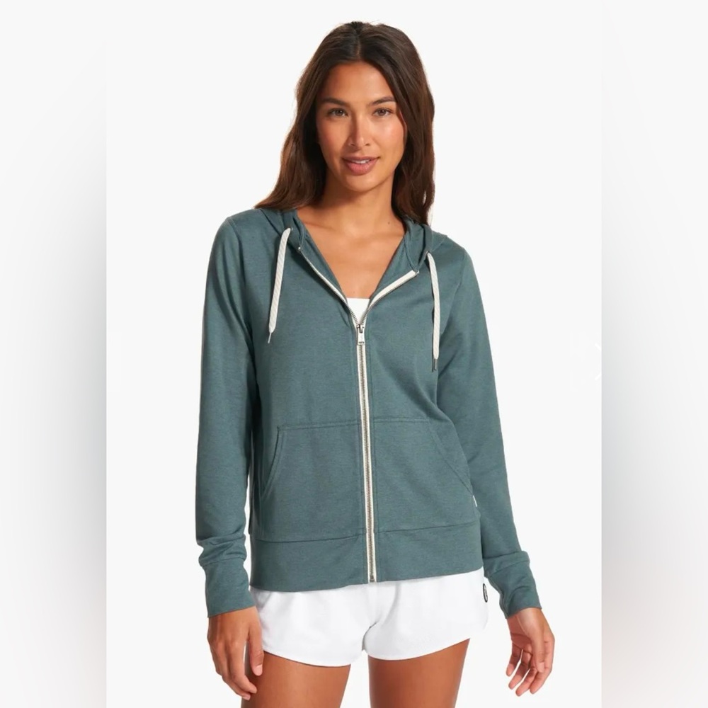 Vuori Deep Green Zip Hoodie